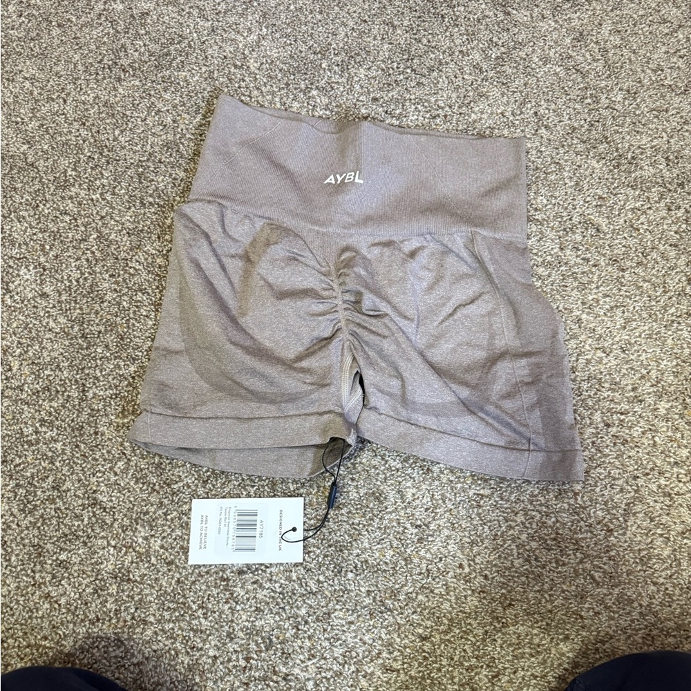 AYBL Empire seamless shorts, taupe marl